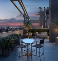 Стол светящийся круглый на металическом основании 60х60х96 Стол светящийся круглый на металическом основании 60х60х96