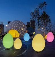 Светильник Яйцо 65х110 питание от 220, RGB