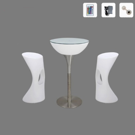 Комплект светящейся мебели Стол+2 стула V1 Комплект светящейся мебели Стол+2 стула V1